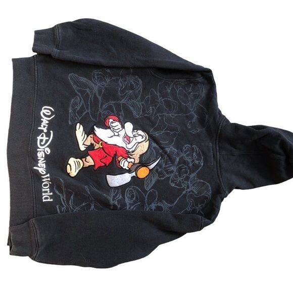Vintage Walt Disney World Embroidered Snow White Hoodie Sweater Medium Black - Picture 13 of 16